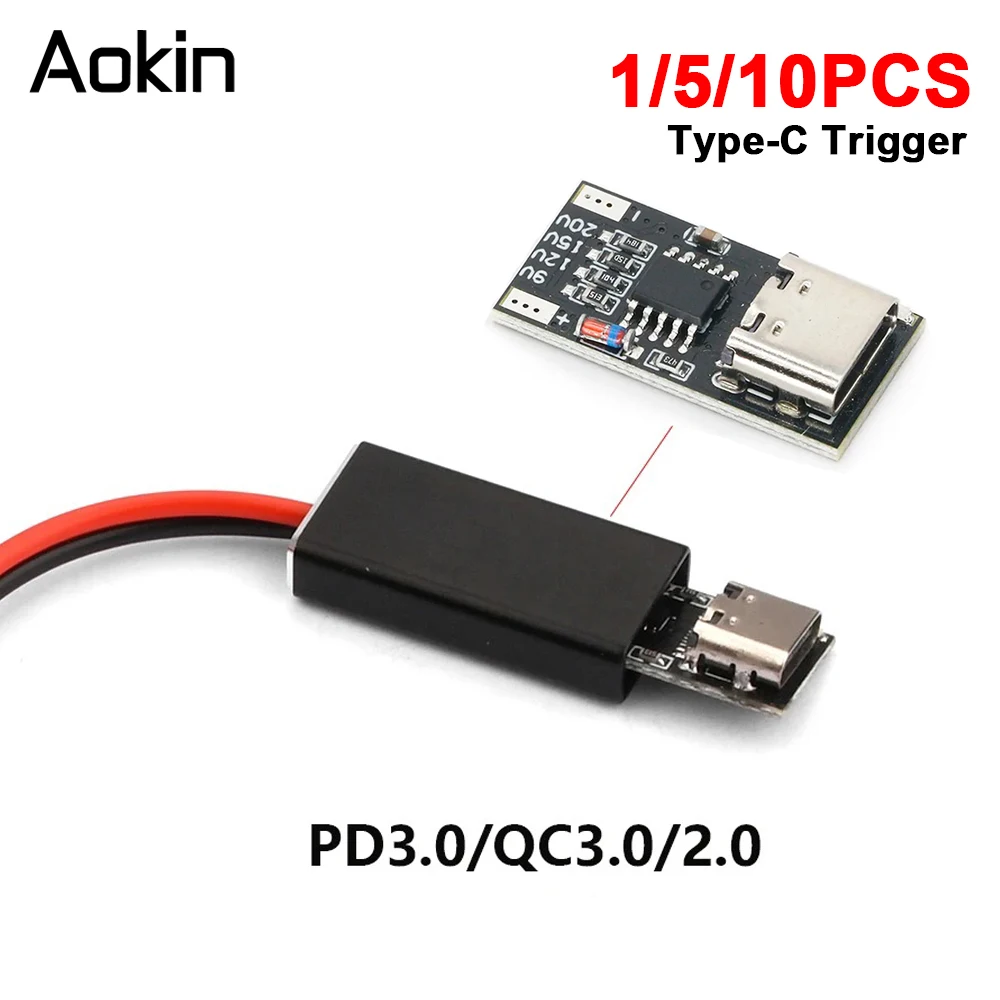1/510PCS Fast Charge PD/QC/AFC Decoy Board 9V 12V 15V 20V PD Decoy module PD 2 3.0 DC Trigger Polling Detector Power Charge