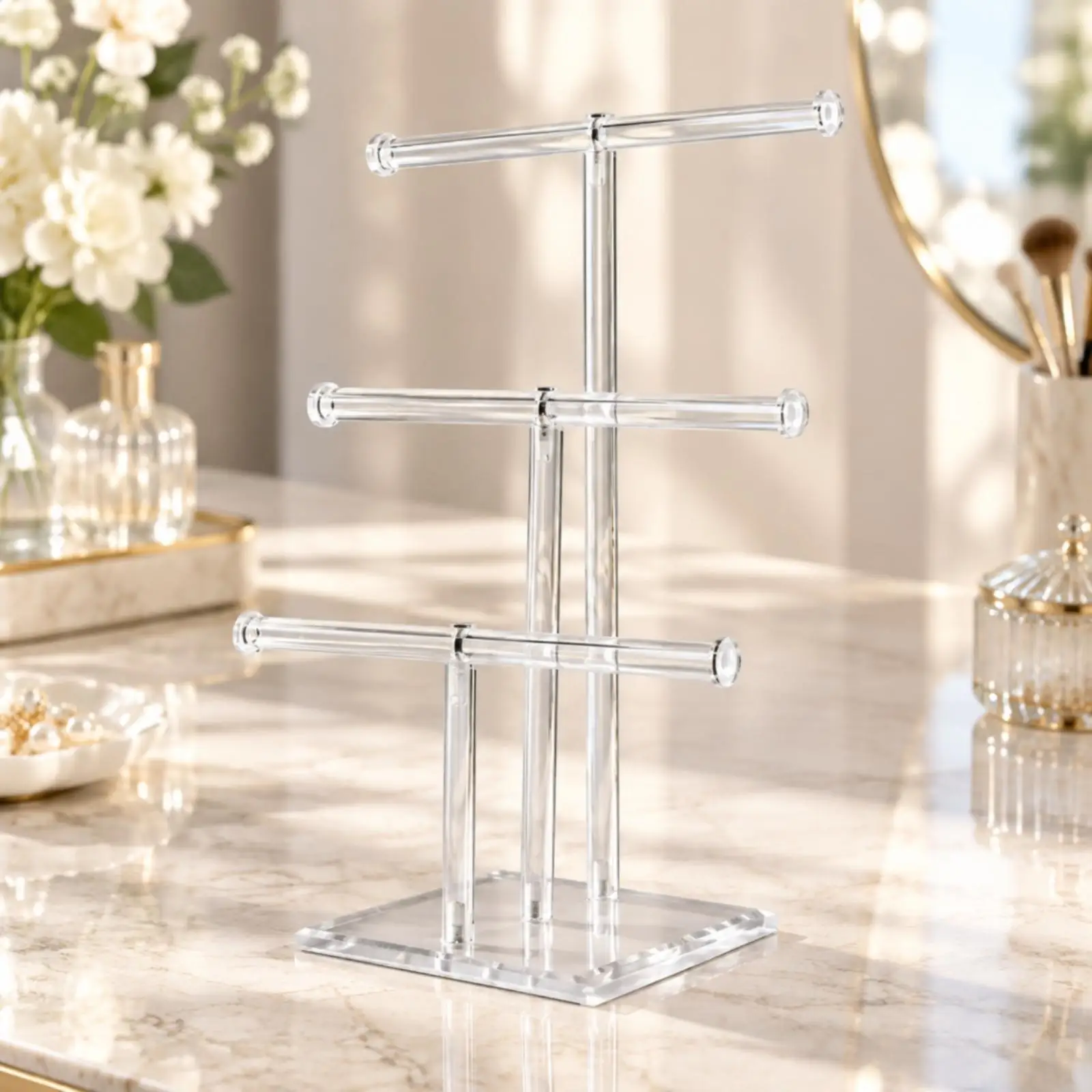 Tabletop Accessory Display Stand Versatile Acrylic Jewelry Display Stand Clear Acrylic Watch Holder Transparent Easy to Clean