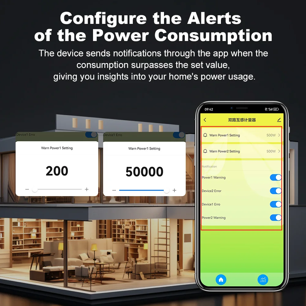 Smart Tuya WIFI Energy Meter 1/2 Channel Solar PV System Power Production Consumption Bidirectional Monitoring Meter APP Control