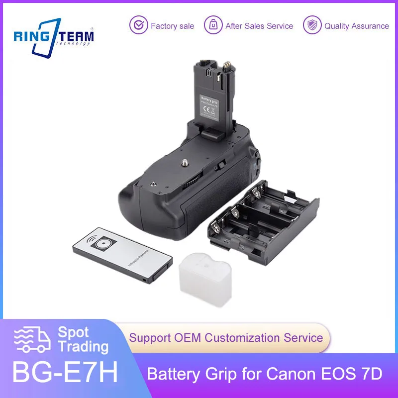 BG-E7H BG-7D Vertical Battery Grip for Canon EOS 7D Digital SLR Camera as BG-E7 Battery Grip Work with LP-E6 or 6X AA-Size