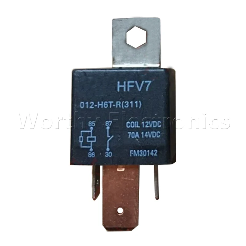 Free shipping 10pcs/lot relay 12VDC 70A 4PIN HFV7 012-H6T-R（311）