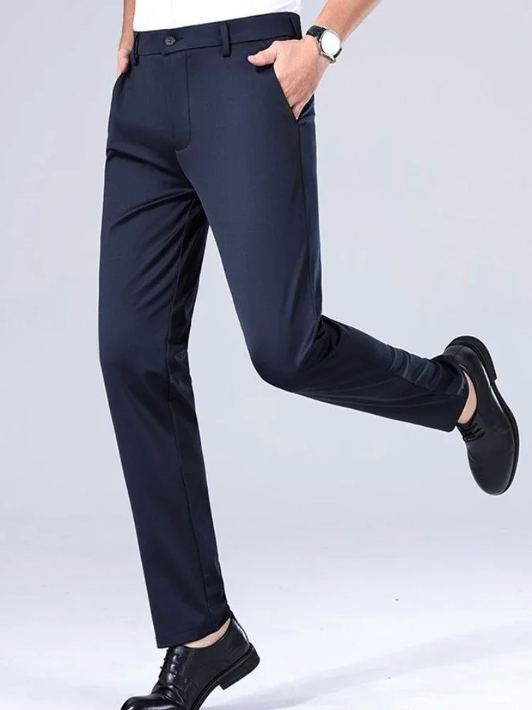 

Social Tailoring Suit Trousers for Men Business Thin Casual Korean Style Clothes Fashion Up Summer 2025 Slacks Man Suits Pants