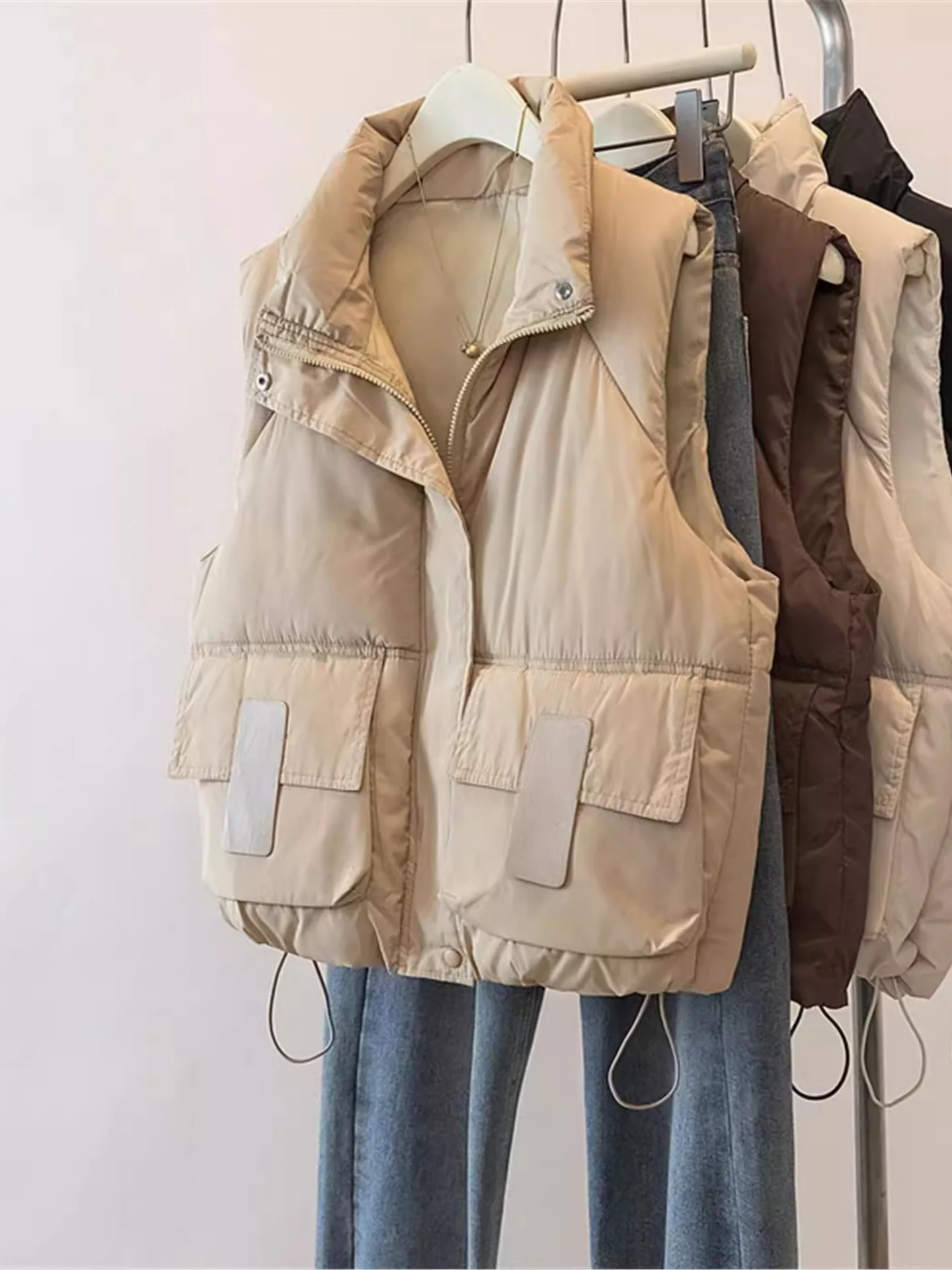 

Женская куртка цвета хаки, осень-зима 2025, большие размеры, красивая, без подкладки, из хлопка, верхняя одежда, стильная и молодежная