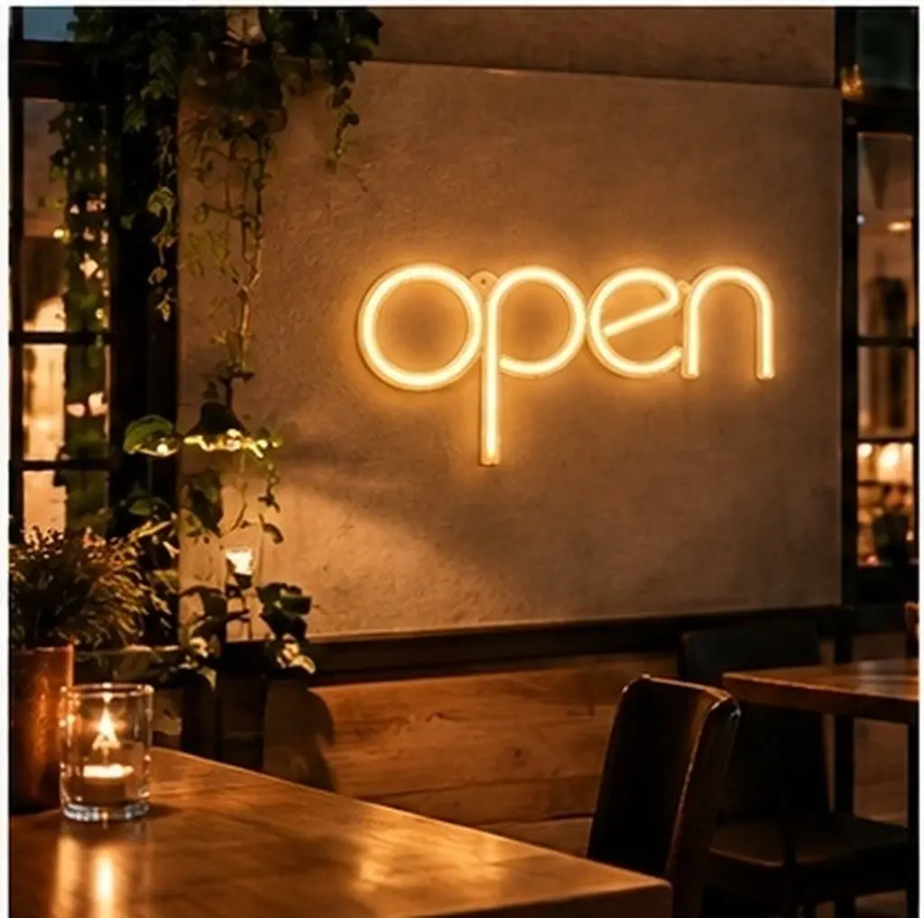LED Neon Open Sign for Restaurant Bar Party Festival Room Decorations Neon Light Open Sign Light Signs LED Signs