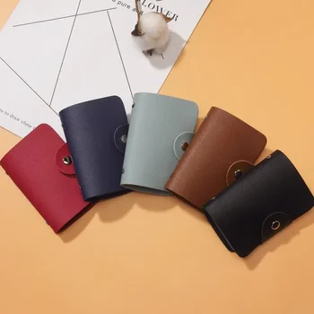 Business Card Holder Anti-theft ID Credit Card Holder Fashion Women's 24 Cards Slim PU Leather Pocket Case Coin Purse Wallet 4