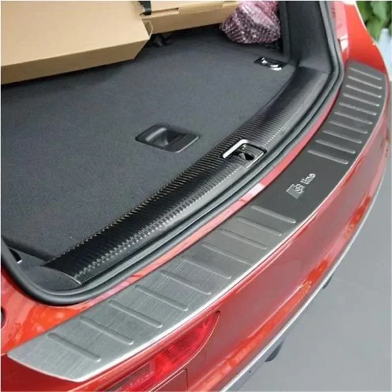 

FOR Audi Q5 2009 - 2018 Stainless Steel Rear Bumper Protector Sill Trunk Tread Plate Trim Car Styling