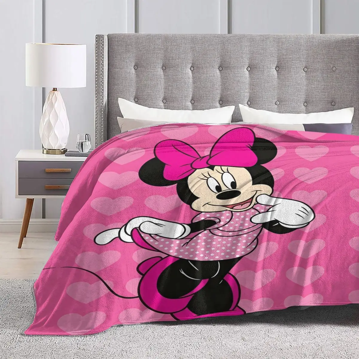 Filme animado mickey, minnie mouse amor cobertor acampamento flanela lance cobertor para sofá cadeira quente macio qualidade colcha presente