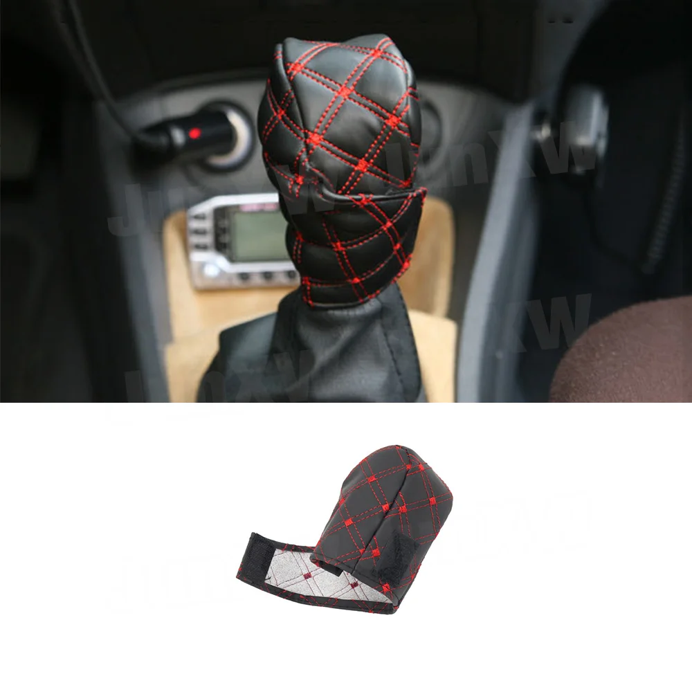 2PCS Car Hand Brake Parking Brake Case Gear Shift Case Cover Kits Handbrake Protective Case Gear Lever Cover Car Accessories