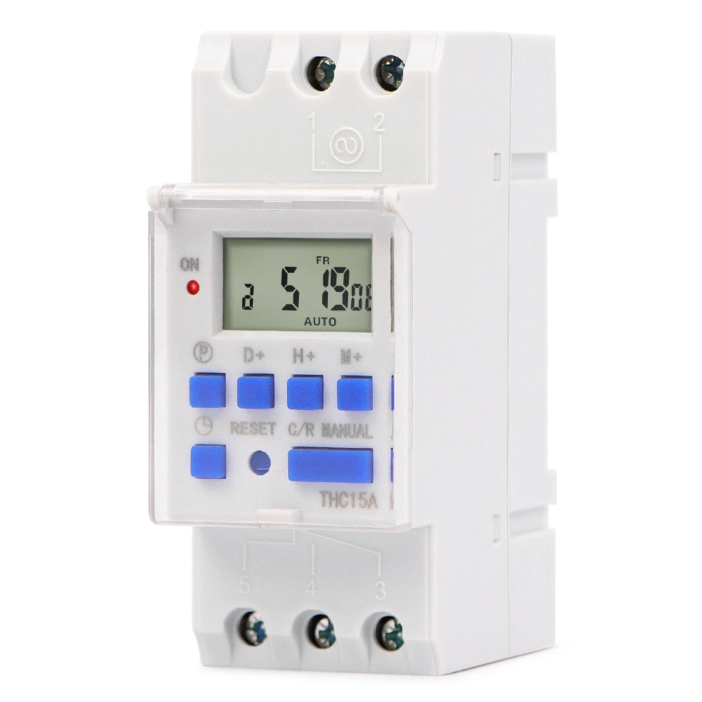 Programmable Timer Digital 16 Sets Intelligent Chip Time Control Switch With Lock Key for Charging Road Lighting