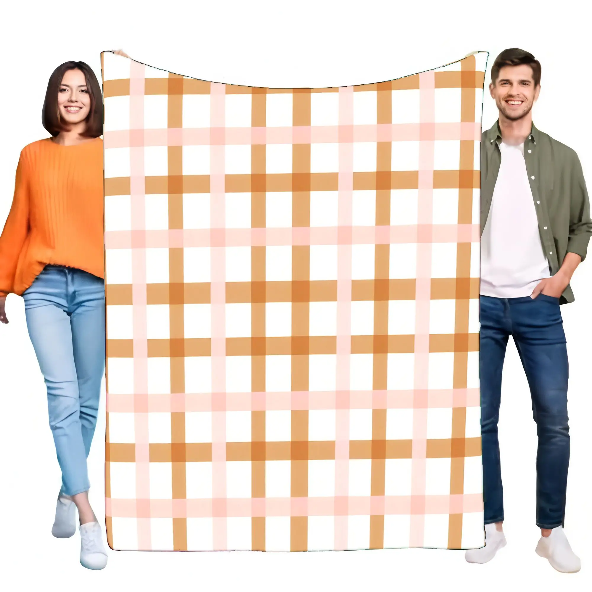 Cozy Checkered Throw Blanket Soft Warm Bed Sofa Cover for Home Living Room Decor Lightweight Versatile for All Seasons Gift Idea