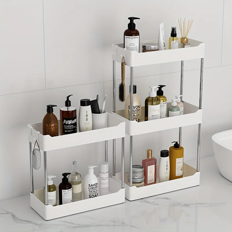 1pc Multi-Tier Bathroom Vanity Countertop Shelf - Space-Saving Under Sink  Drawer with Overhead Mounting - Multi-Functional Orga