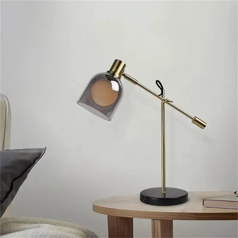 

MandosBor Nordic Table Lamp Contemporary Simple Design LED Desk Bedroom Home Decorative Parlor Light