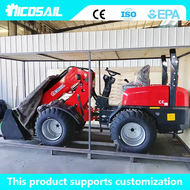 NICOSAIL Heavy Duty Telescopic Wheel Loader Dustproof Stable Hydraulic System Rough Terrain Farm Yard Loader
