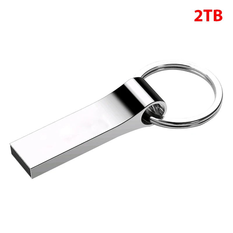 Flash Drive 2TB USB Drive Metal USB Flash Drives Memory Stick 2TB Thumb Drive with Keychain Wateproof USB Stick 3.0 USB Storage