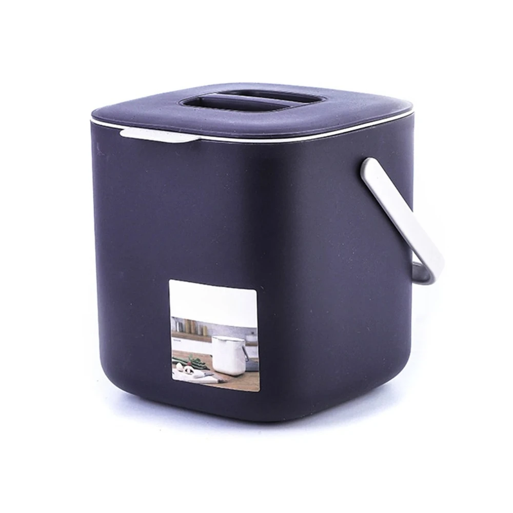 

Wet Dry Trash Can, Countertop Kitchen Waste Bin with Lid, Small Dual Compartment Garbage Can for Home Office, Recycling Sorting