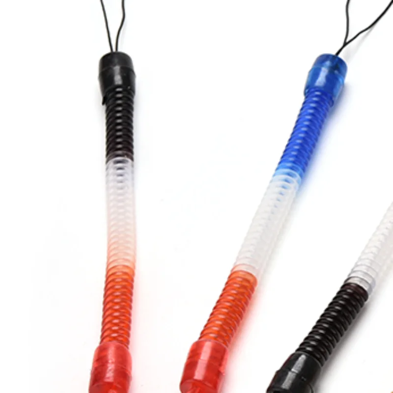 Hot Sale 1pcs Retractable Plastic Spring Coil Spiral Stretch Keychain Ring Chain Keyring Color Random