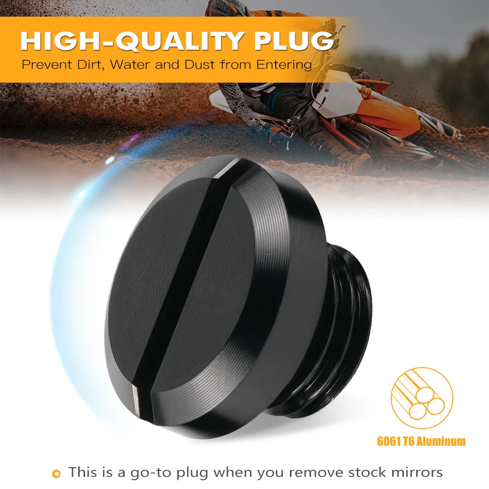 3PCS M10XP1.25 Motorcycle Mirror Hole Blanking Plugs For Yamaha MT07 09 KTM 690 Duke Honda Suzuki Kawasaki Ducati BMW Universal