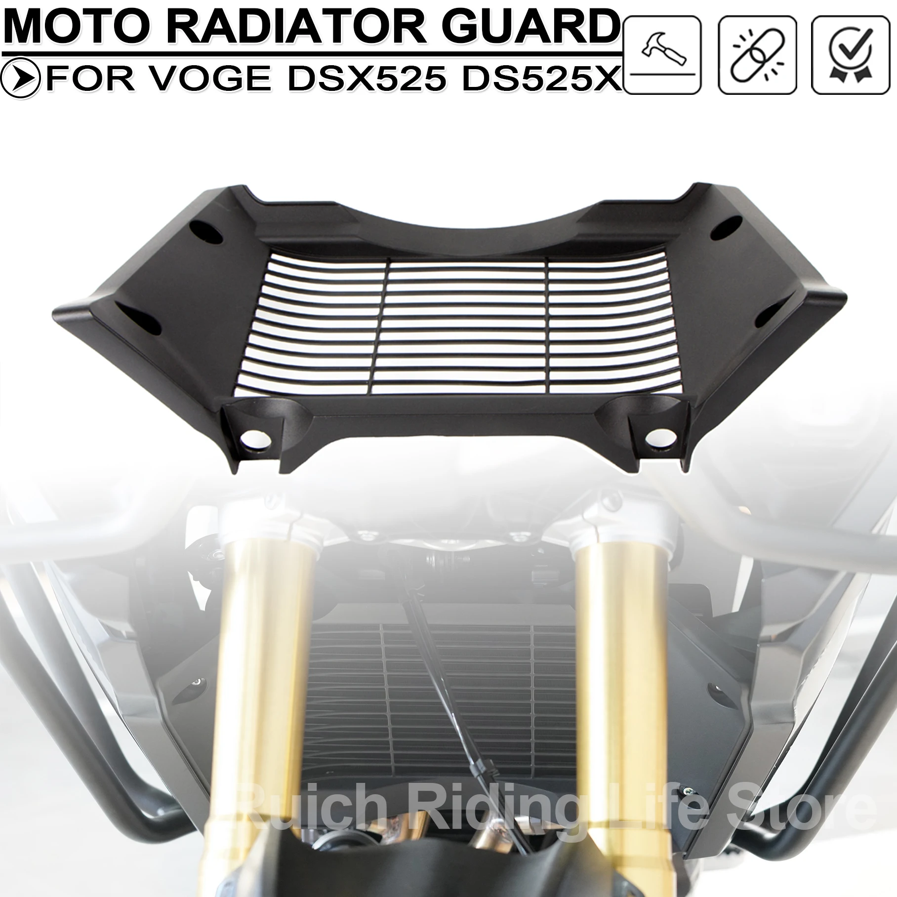 Motorcycle Radiator Grille Guard Water Tank Protector Cover Anti-collision Cooler  For VOGE DS525X DS525 DSX525 Protective Parts
