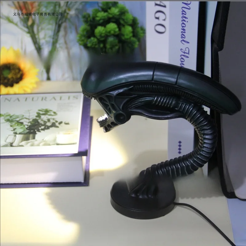 Lámpara de resina de criatura alienígena, decoración del hogar de Halloween, adorno de luz para dormitorio, figura coleccionable, lámparas alienígenas espeluznantes, decoración festiva