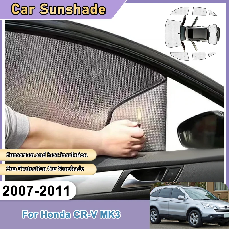 

Car Sunshades For Honda CR-V 2007 2008-2011 CRV MK3 Window Windshield Curtains Anti-UV Protection Heat insulation Accessories