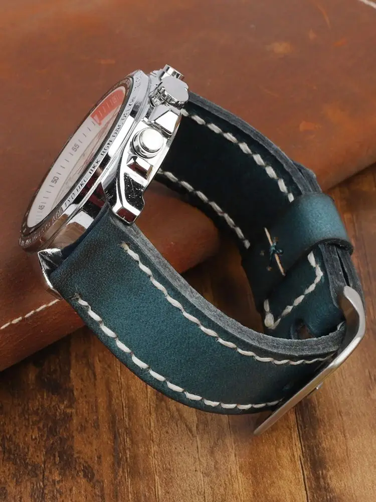 Rindsleder-Uhrenarmband 18mm 20mm 22mm 24mm Vintage-Lederarmband für Herren und Damen Uhrenband für Panerai-Gürtel mit Dornschließe