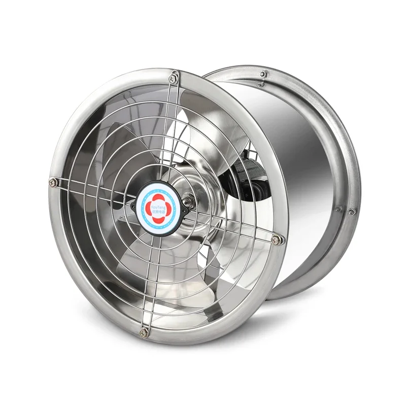 304 stainless steel exhaust fan strong silent high speed large air volume kitchen axial flow exhaust fan