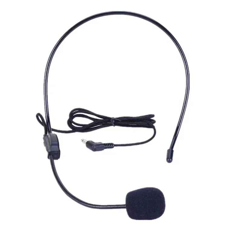 

Head-mounted Suspension Wired Microphone for Office Teacher Teaching Guide Loudspeaker Small Mini Mic Ear Hook Megaphone Headset