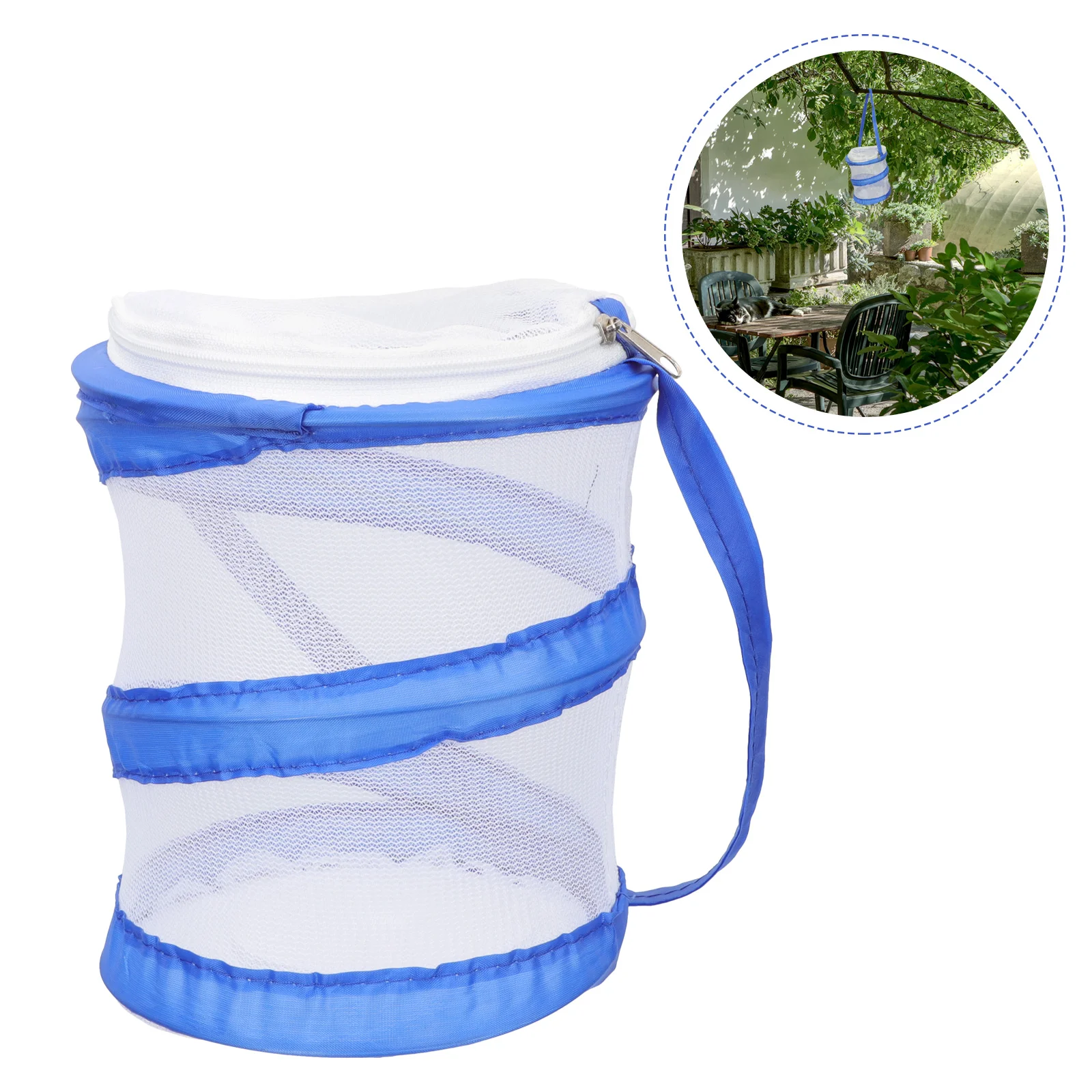 Portable Butterfly Cage Folding Insect Practical Viewing Container Indoor Bug Blue Observation Outdoor Collection Child