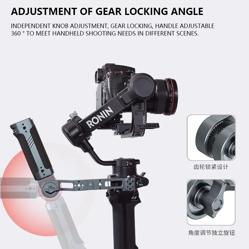 Pegangan Tangan Selempang Leaplight/Dudukan Monitor/Aksesori Klem NATO untuk Penstabil DJI RS 2/ RSC 2/ RS3/ RS3 Pro/ RS4 Pro/RS4