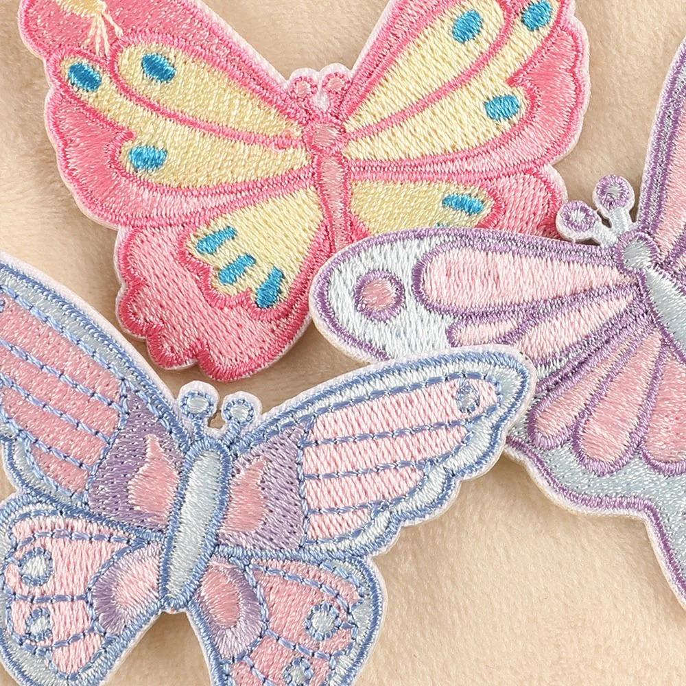 Colorful Butterfly Self-adhesive Embroidery Patches For Clothing Kids Repair Hole Embroidery Patch DIY Phone Case Knapsack Swe