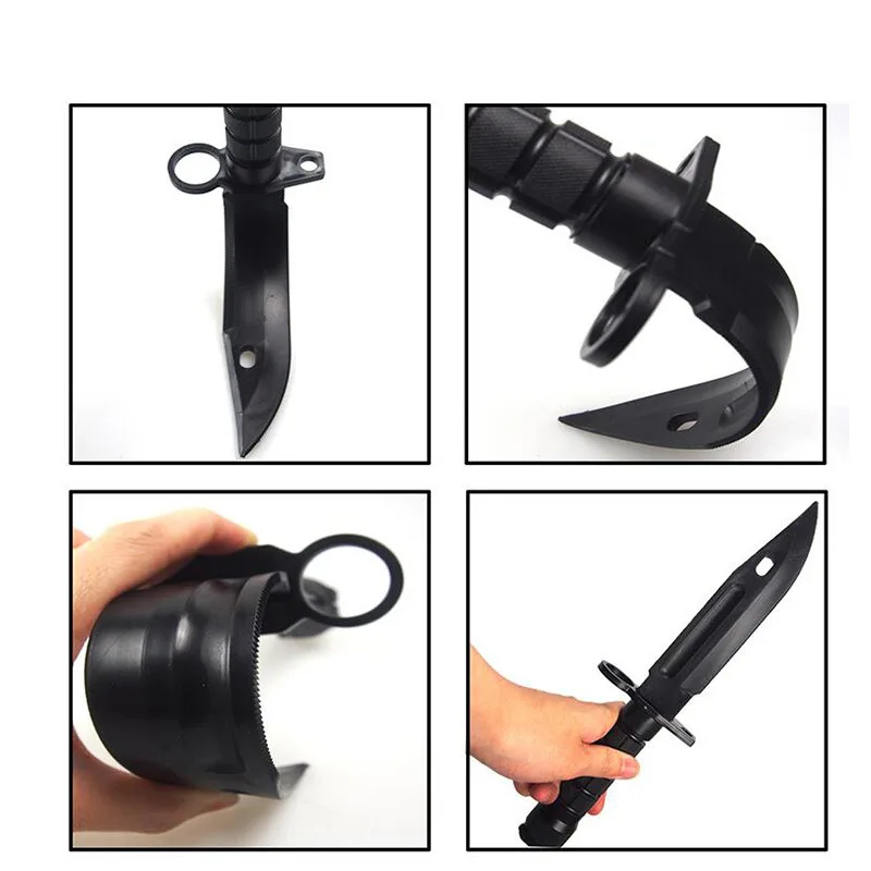 Tactical M9 Dagger Model Rubber Toy Knife Army Fan Collect CS Game Military Training Outdoor Plastic Bayonet Hunting Accessories