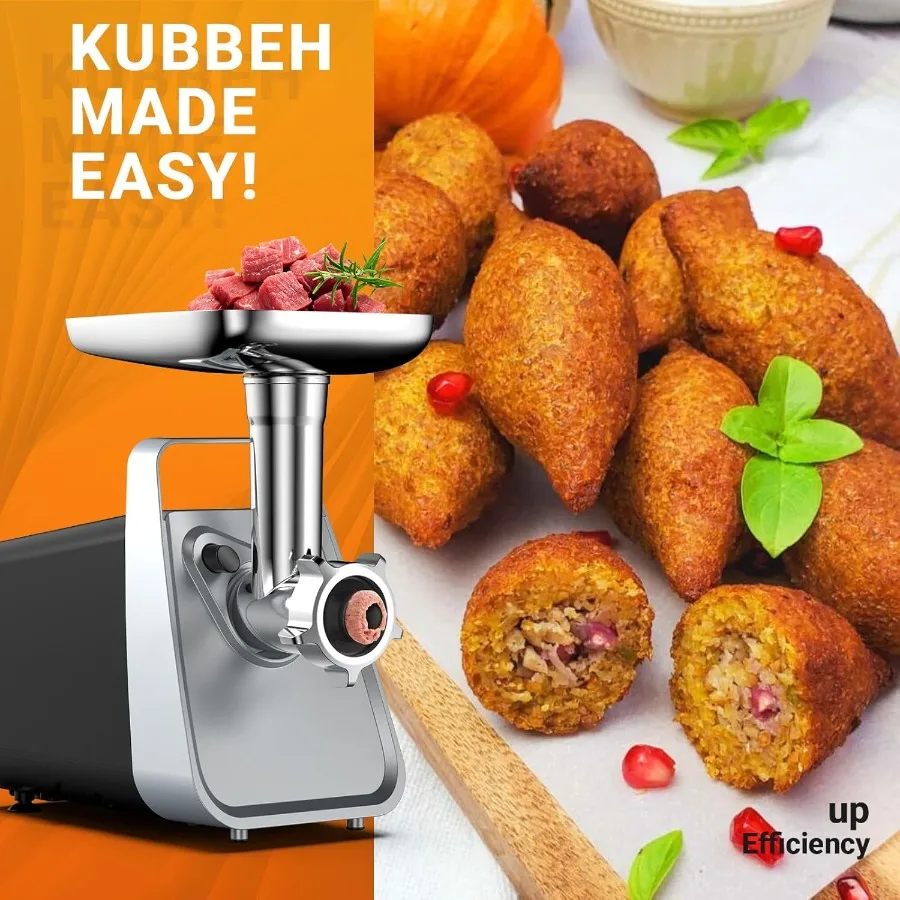 مفرمة اللحم الكهربائية ستوفير السجق مع أنبوب السجق 2 شفرات 3 أطباق كوبي كيت 2800 واط ماكس مفرمة اللحم الثقيلة للمنزل K