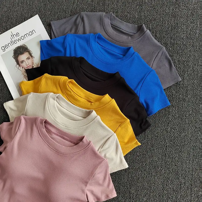 

Faionable Spor Yoga Wear ort Sve Футболка женская летняя облегающая длина для фитнеса Универсальный модный топ для бега