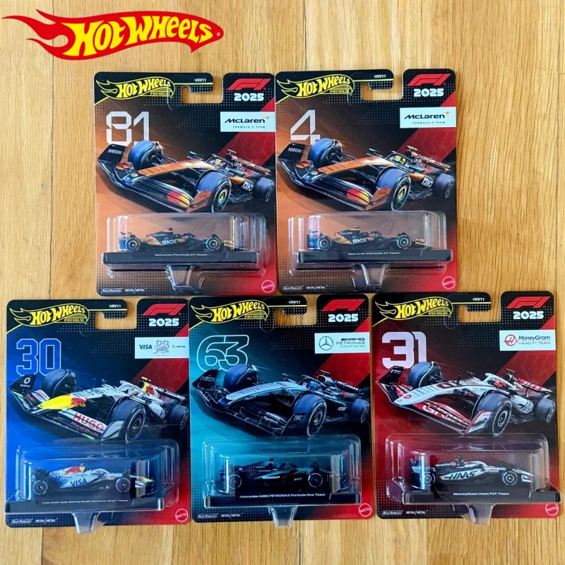 

Hot Wheels Premium 2025 Hrv11 F1 Diecast Race Car Red Bull Mercedes Mclaren Haas Alloy Model Toy For Kids And Car Collectors