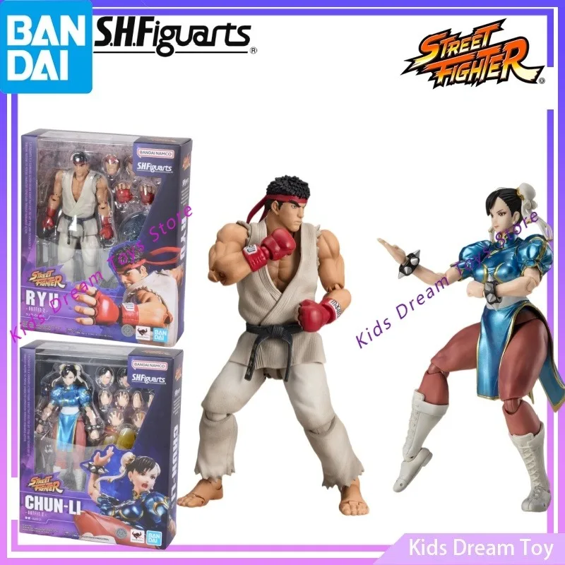 

Bandai in Stock Original S.H.Figuarts STREET FIGHTER Anime CHUN-LI & RYU -Outfit 2- Action Figures Toys Gifts Collectible Model
