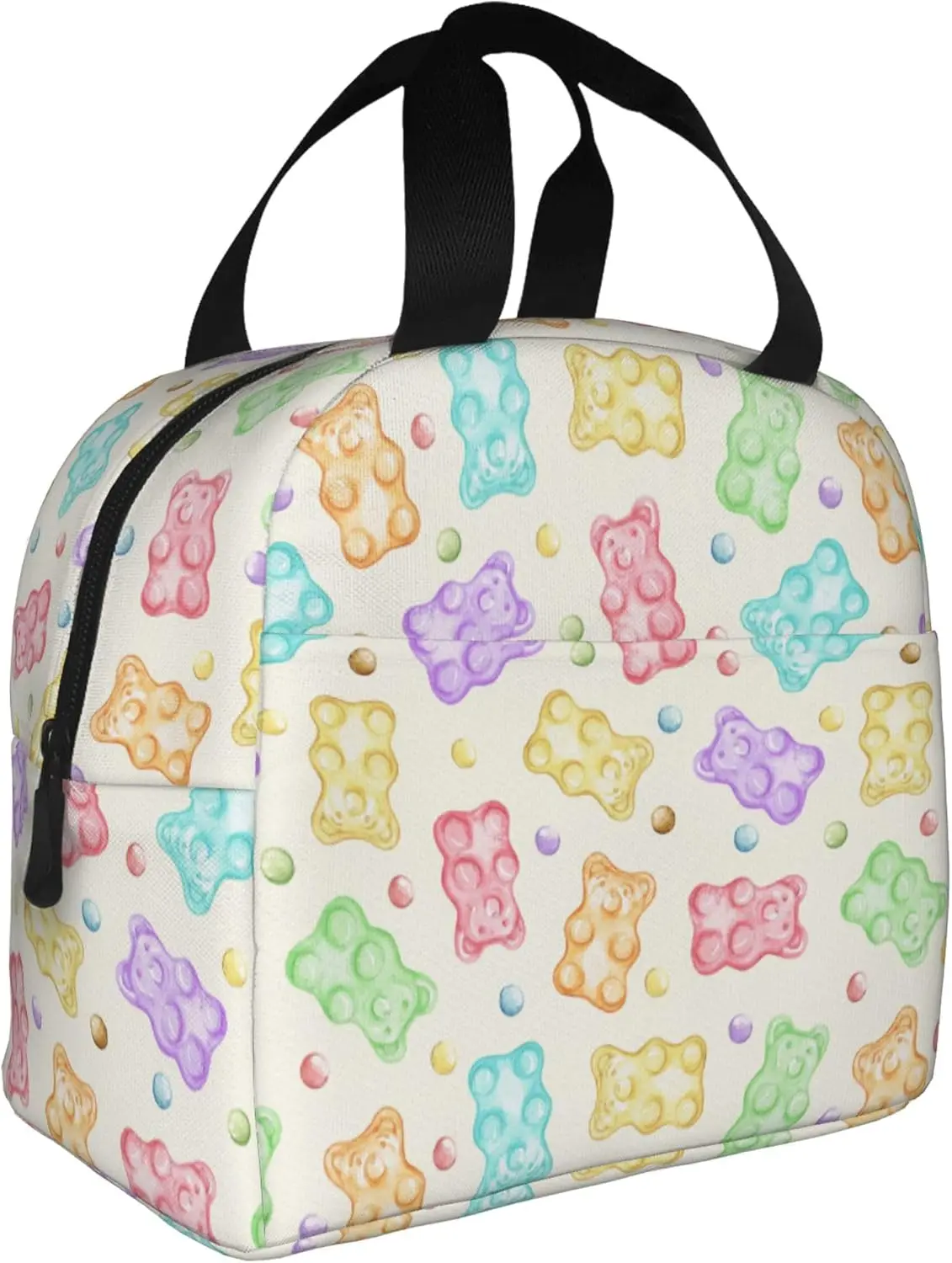 Donut Coffee Lunch Box Lunch Bag Reusable Insulated Lunch Tote Bag Food Handbags for Work Picnic Camping Travel