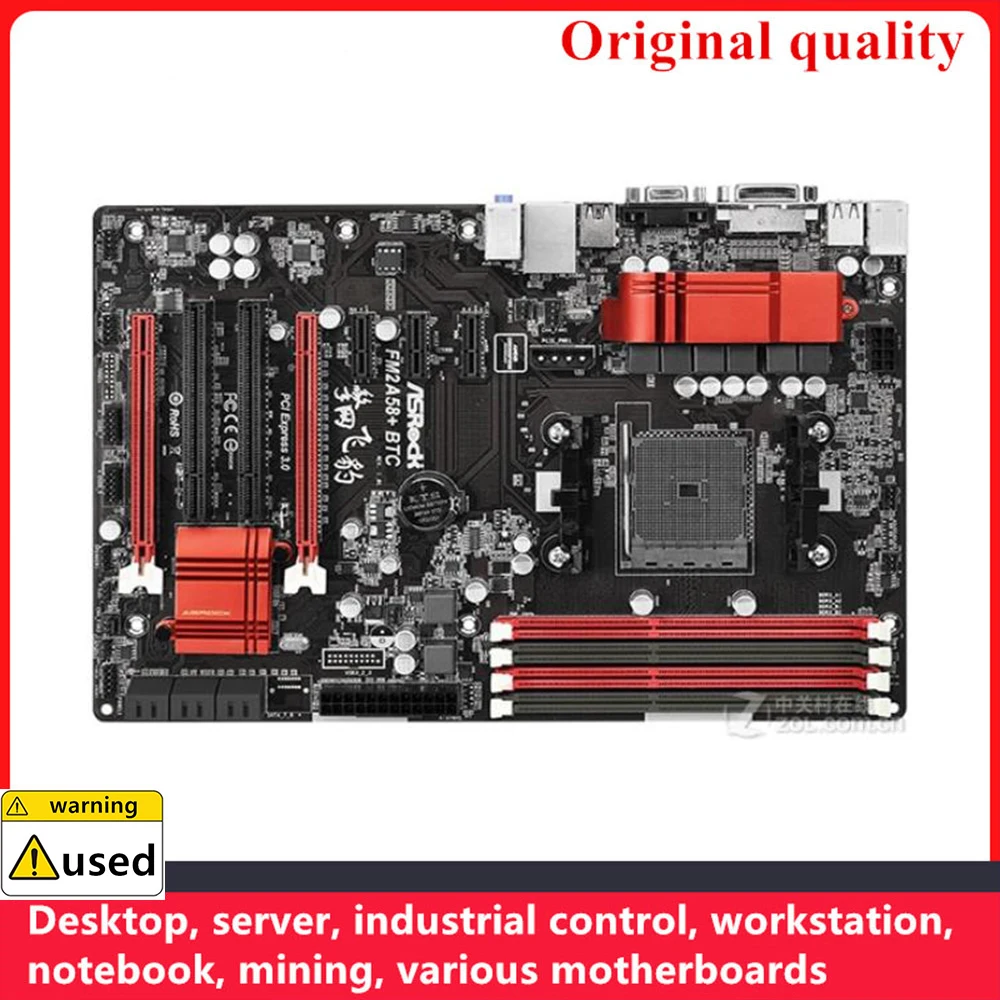 

Used For ASROCK FM2A58+ BTC Motherboards Socket FM2 FM2+ DDR3 32GB For AMD A58 Desktop Mainboard SATA II USB2.0