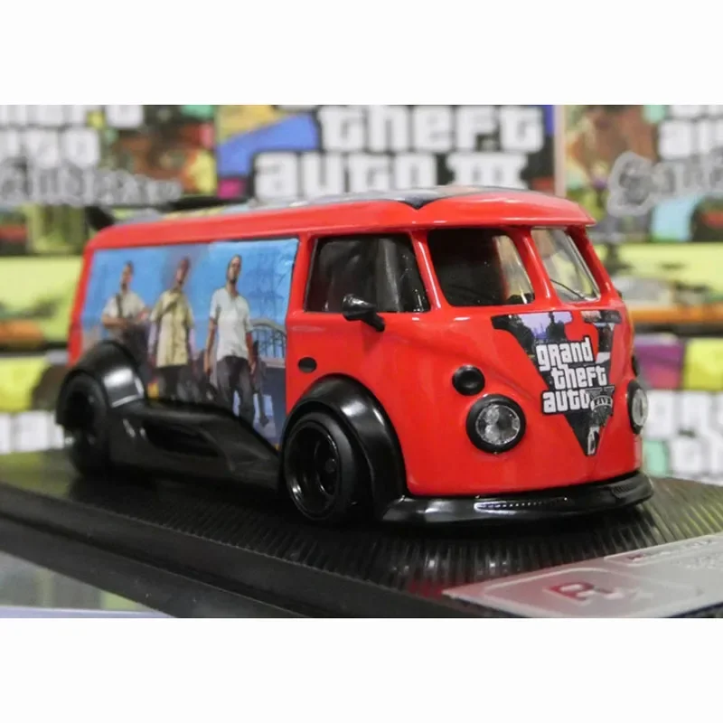 MINIBOX 1/64 Scale GTA T1 RWB Van Speed Alloy Van Car Model Classic Adult Souvenir Gift Static Display Boy Toy Hobby Collection