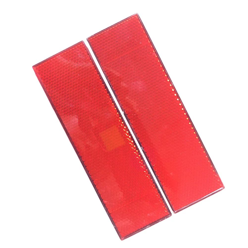 4Pcs Reflective Tape Car Panel High Visibility Safety Warning Strip for Truck Automobile Road Transport Use Red