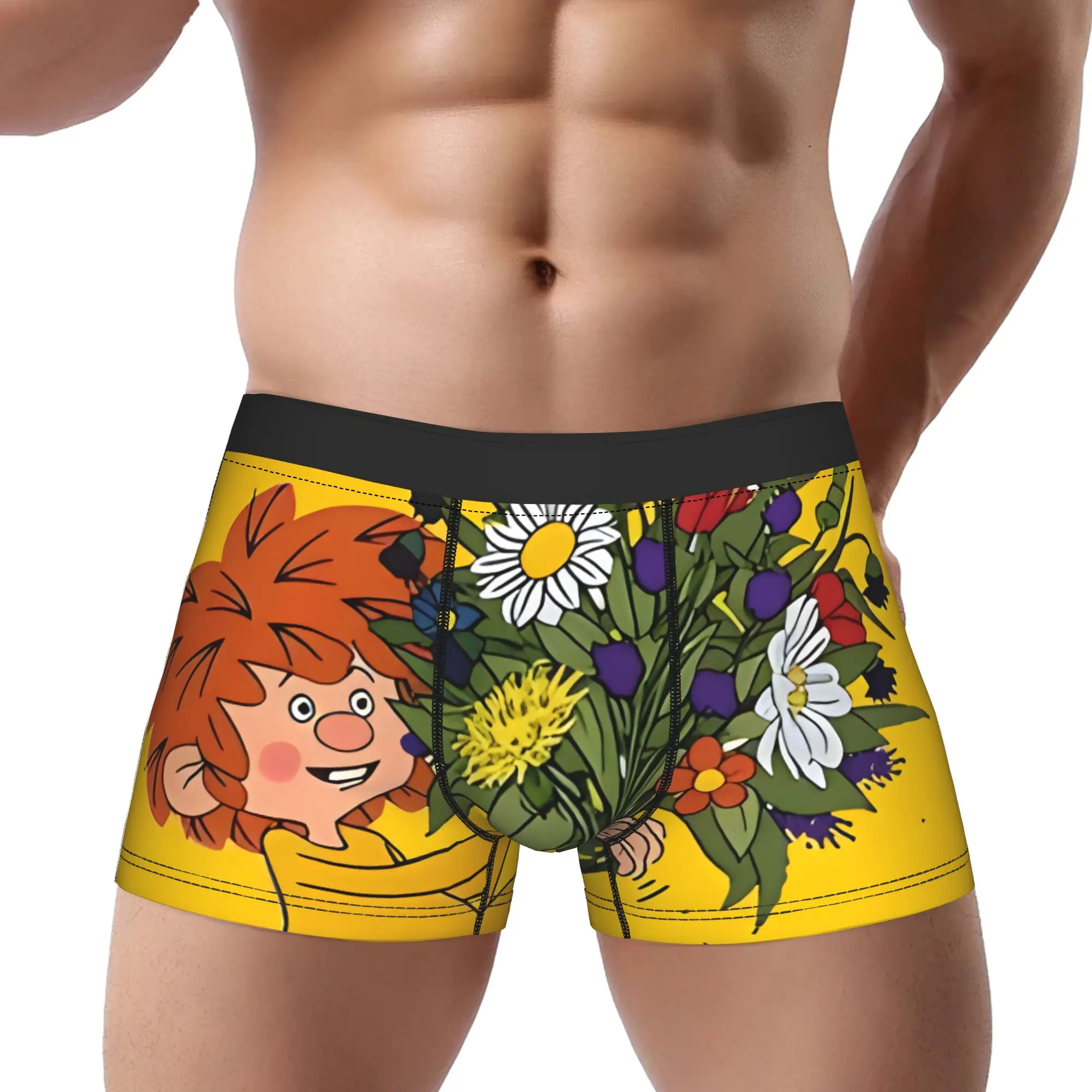 

1 шт. Pumuckl Meister Eder Pumuckl в комплекте с красивым букетом цветов, мужское нижнее белье, шорты, трусы-боксеры