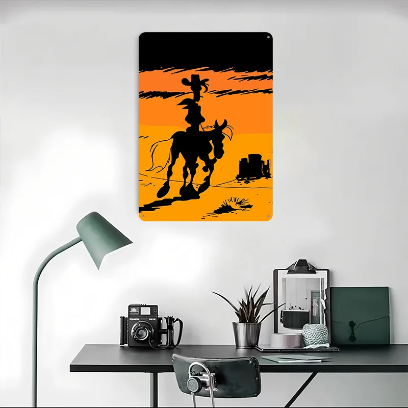 لاكي لوك على جولي البلوز تين تسجيل ملصق معدني زينة عتيقة علامات معدنية قابلة للتخصيص لتزيين جدران الفن ديكور المنزل #4