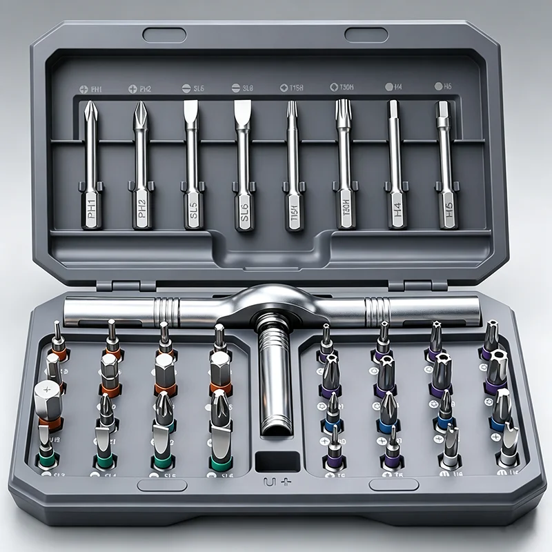 

42 in 1 Magnetic Ratchet Screwdriver Set Precision Screwdriver Case Portable Compact Tool Kit for Home Repairs Furniture Bicycle