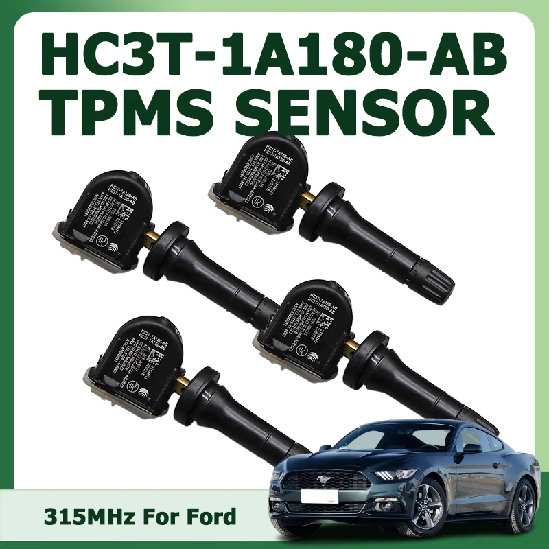4 Stück Reifendrucksensor HC3T-1A180-AB HC3T-1A150-AB für Ford Fusion 2017-2019, Lincoln MKZ 2018-2020, TPMS 315MHZ HC3Z1A189A
