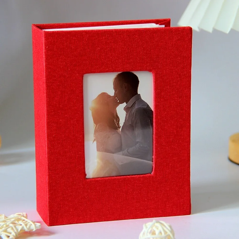 New 100 Pockets Photo Album 4x6 Photos DIY Writable Slip-in Picture Albums Linen Cover Small Scrapbook Album Children Growth
