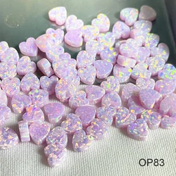 Heart Beads for Bracelet Making 6*6mm Synthetic Opal Heart Cut Gemstone
