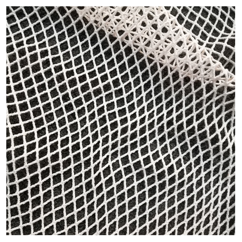 10 mm 5 mm grid 100% cotton ivory mesh fabric hollow Inelastic net fabric sexy tops diy leisure shopping bag multifunction cloth