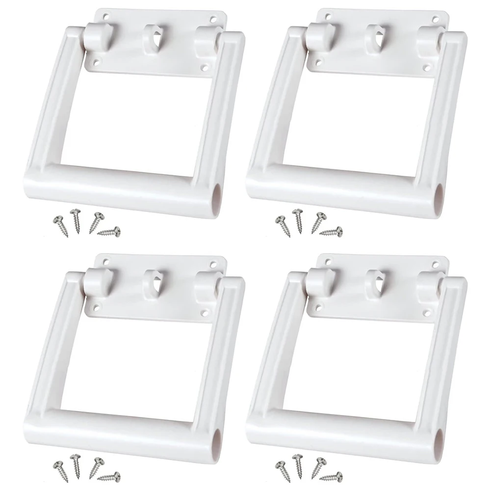 4Pcs Cooler Box Handles White Plastic Replacement Handles For Igloo Coolers 25-72QT Cooler Accessories 4/2holes