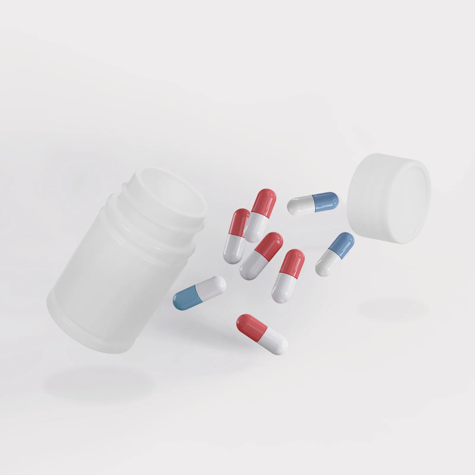 12 HDPE زجاجات صلبة 30 مللي تخزين حبوب منع الحمل البلاستيكية حاويات الطب الفارغة قابلة لإعادة الاستخدام السفر غطاء برغي صغير مضاد للتسرب #2