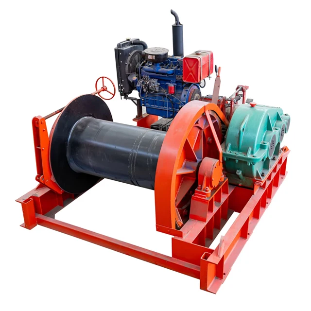 2 Ton Diesel Driver Capstan Winch With Pulling Feature For Cranes Application