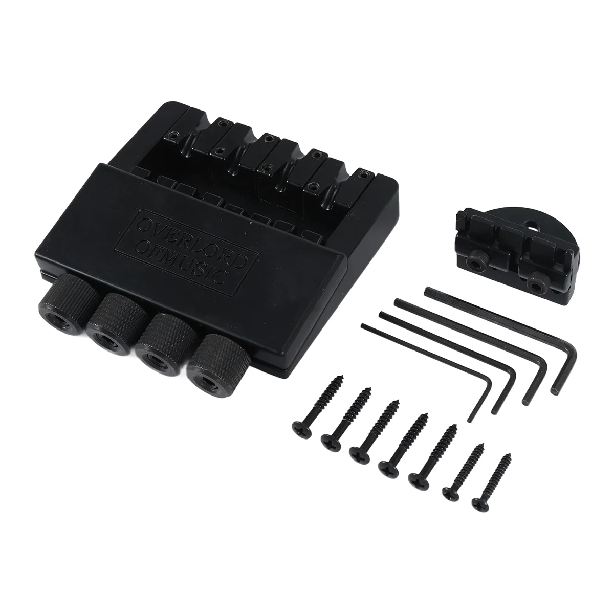 1 Set 4 String Headless Bass Guitar Bridge System Electric Bass Part for Headless Electric Bass Replacement-AA85